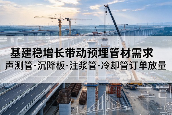 成县基建稳增长带动预埋监测管材需求，声测管、沉降板、注浆管订单持续放量