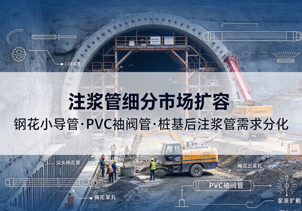 成县注浆管细分市场扩容，隧道钢花小导管、PVC 袖阀管、桩基后注浆管需求分化